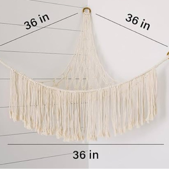 Cream Macrame Wall Hanging - No hooks included - Picture 1 of 2